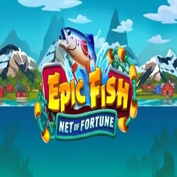 Epic Fish Net of Fortune slot logo by Quickspin at Stake Casino