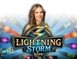 Lightning Storm slot logo by Evolution at Stake Casino
