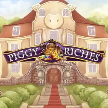 Piggy Riches by NetEnt, showcased at stakescasino.eu.com – game logo